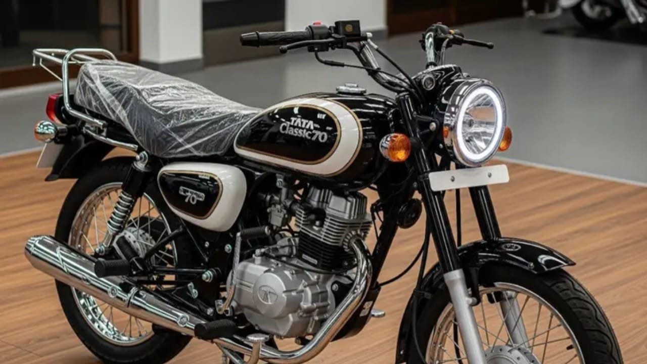 Tata Classic 70 Bike Launched – Retro-Modern 700cc Beast with Chrome Finish, 110km/h Top Speed & AI Riding Assist!